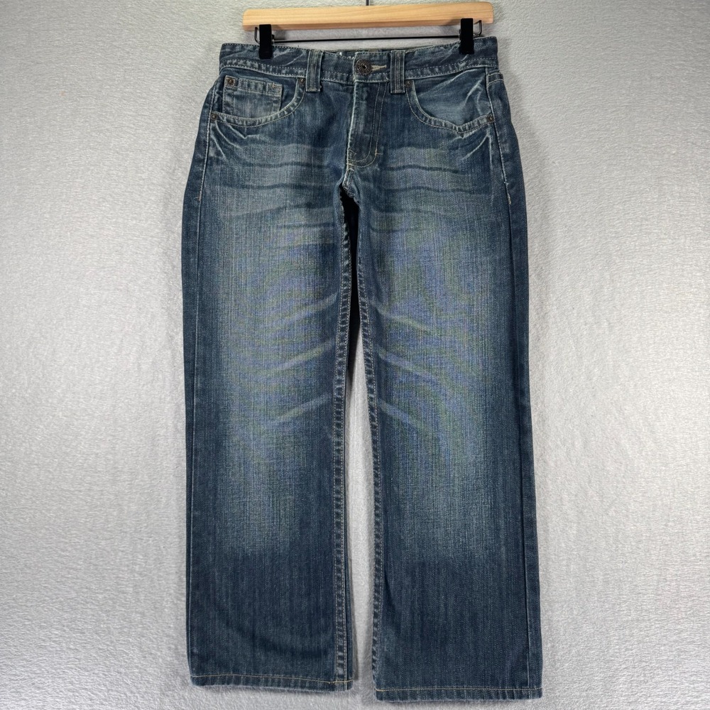 Guess Rowland Jeans Women 29 Blue Medium Wash Straight Leg Denim Classic Comfort